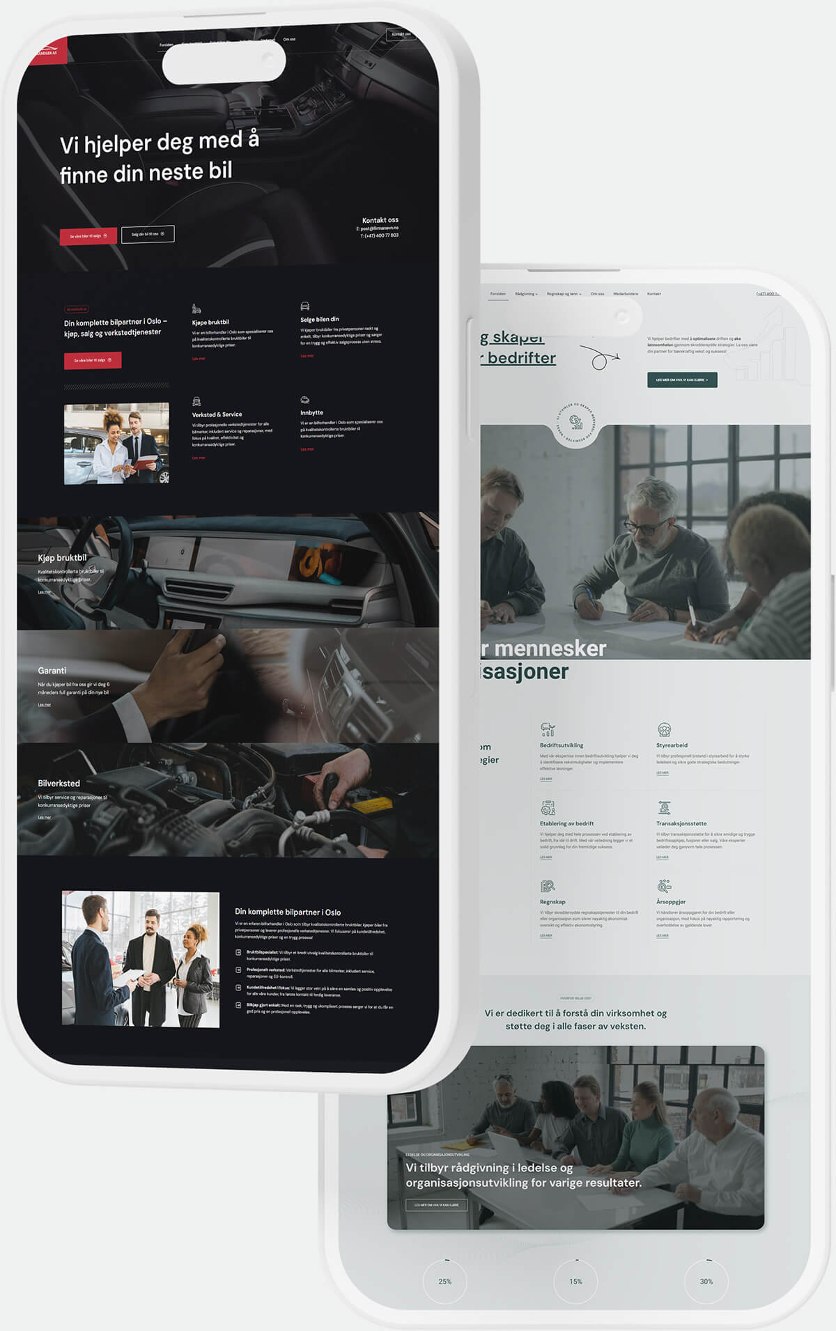 Responsive nettsider til salgs